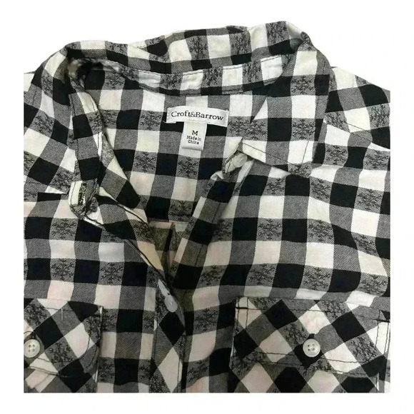 Women’s Croft and Barrow The extra Soft Plaid Flannel Shirt size M | Pre loved - Picture 2 of 8